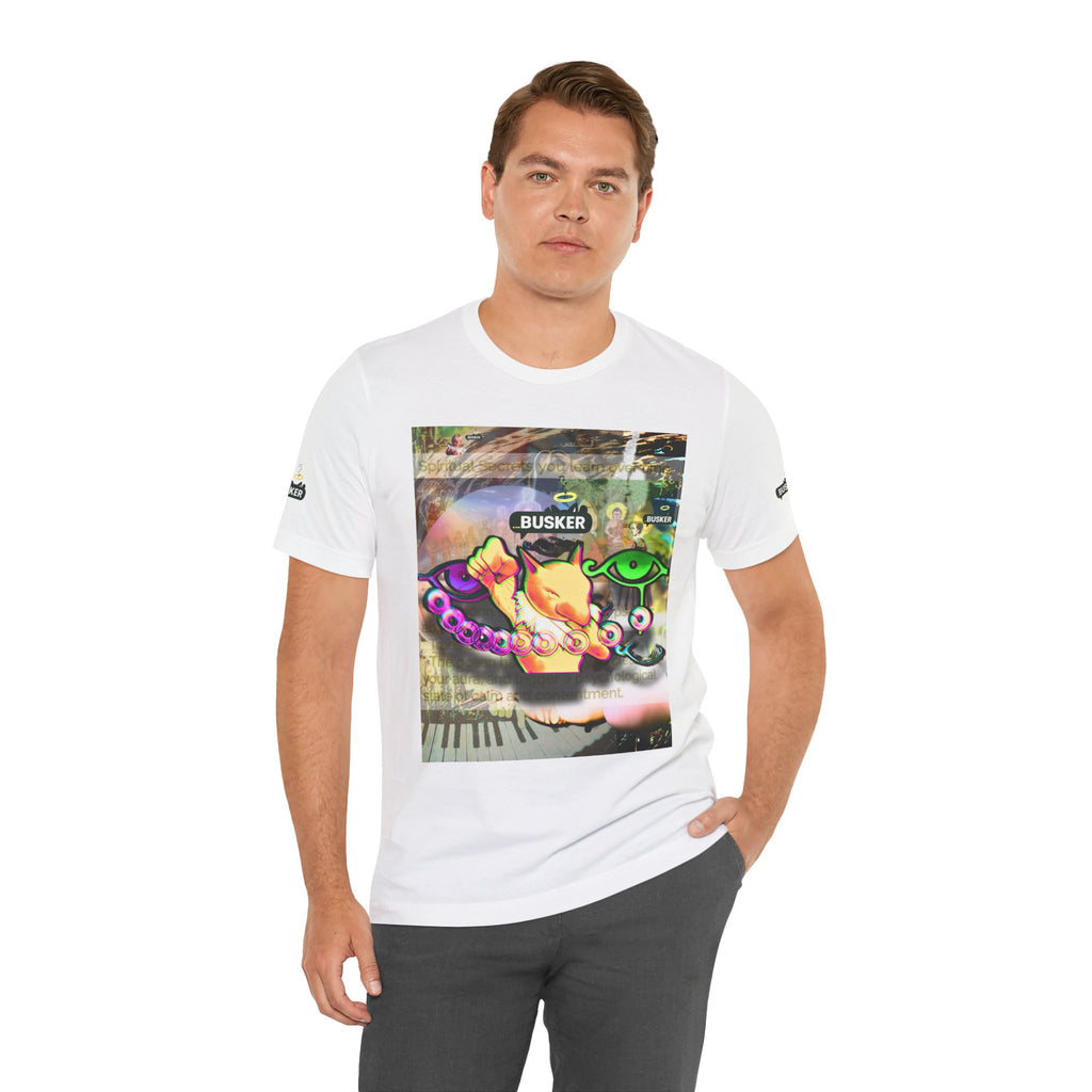 Vibrant Busker Art Tee for Creative Souls