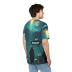 Cosmic Busker Unisex Tee, Galaxy T-Shirt, Sci-Fi Short Sleeve Shirt, Unique Graphic Top, Music Lover Gift, Street Performer Apparel