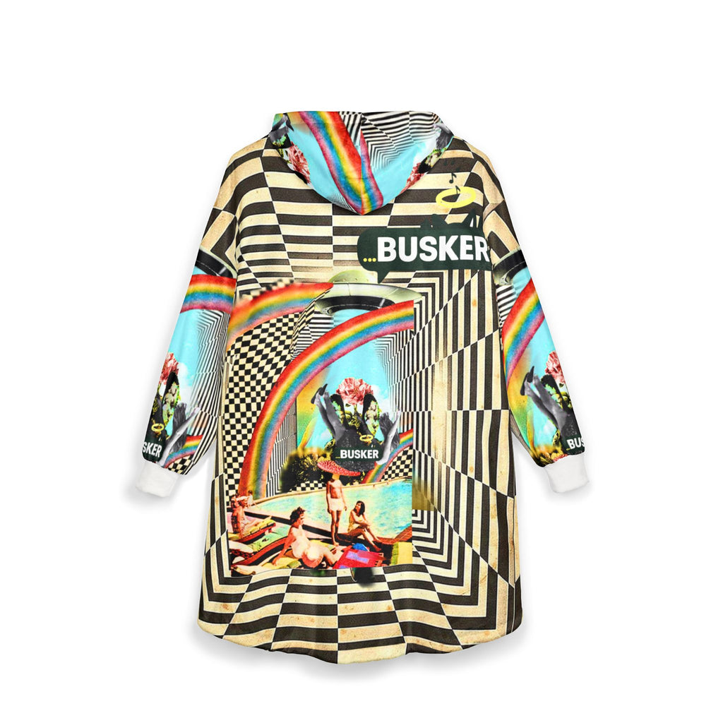 Colorful Unisex Hooded Blanket with Busker Design
