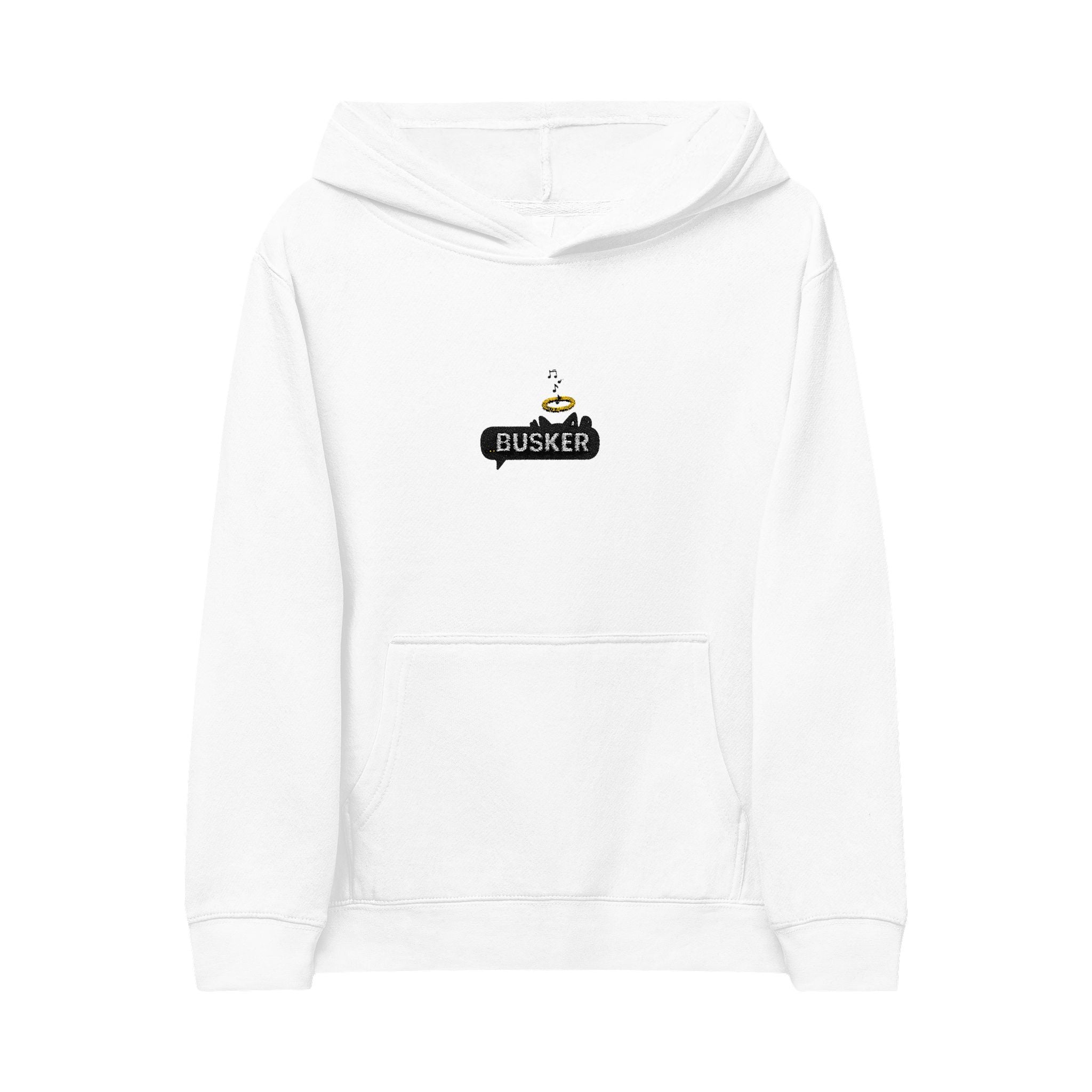 Busker Kids Fleece Hoodie - Cozy Embroidered Sweatshirt for Young Performers | Perfect for Birthdays, Concerts, or Everyday Wear
