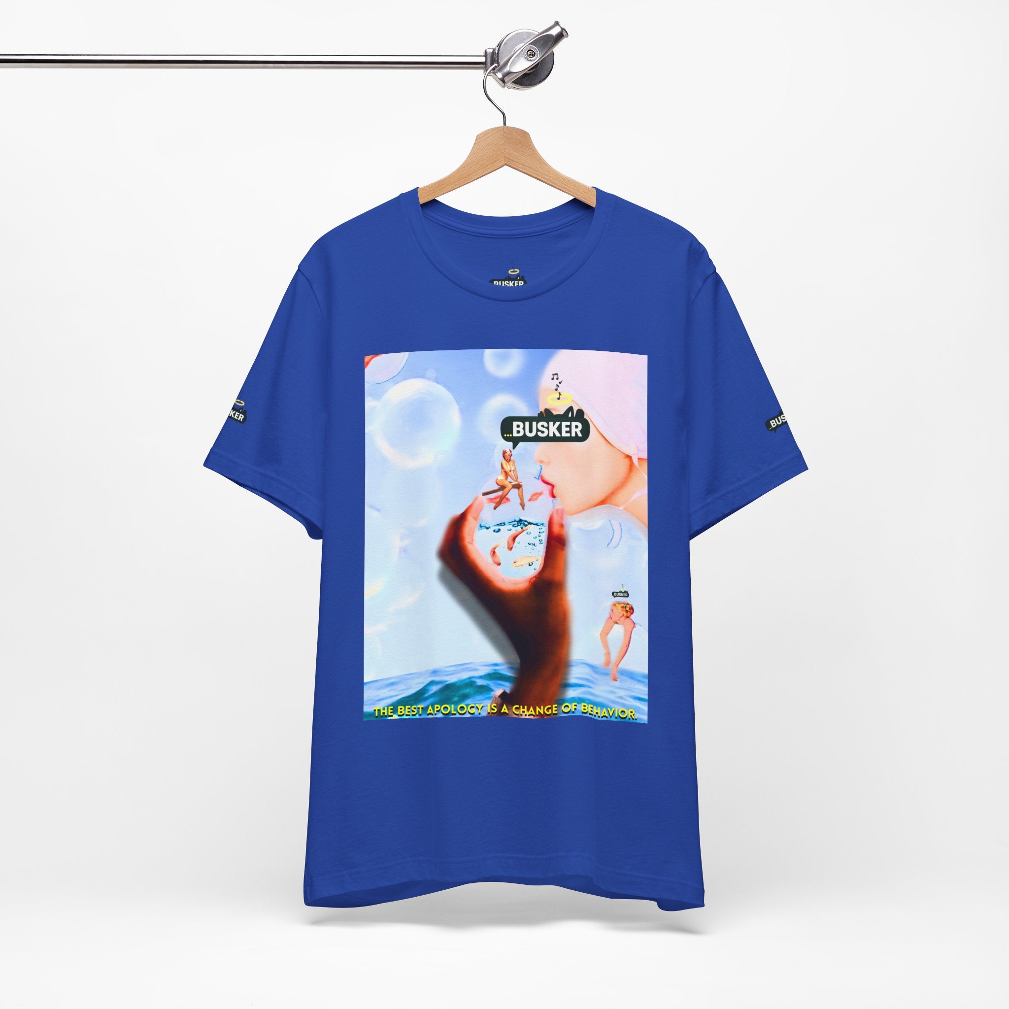 Busker Vibe Unisex Jersey Tee – Colorful Artistic Design for Summer Fun