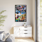 Busker Collage Matte Canvas Print — Framed Multi‑Color Wall Art