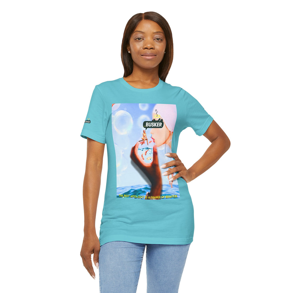 Busker Vibe Unisex Jersey Tee – Colorful Artistic Design for Summer Fun