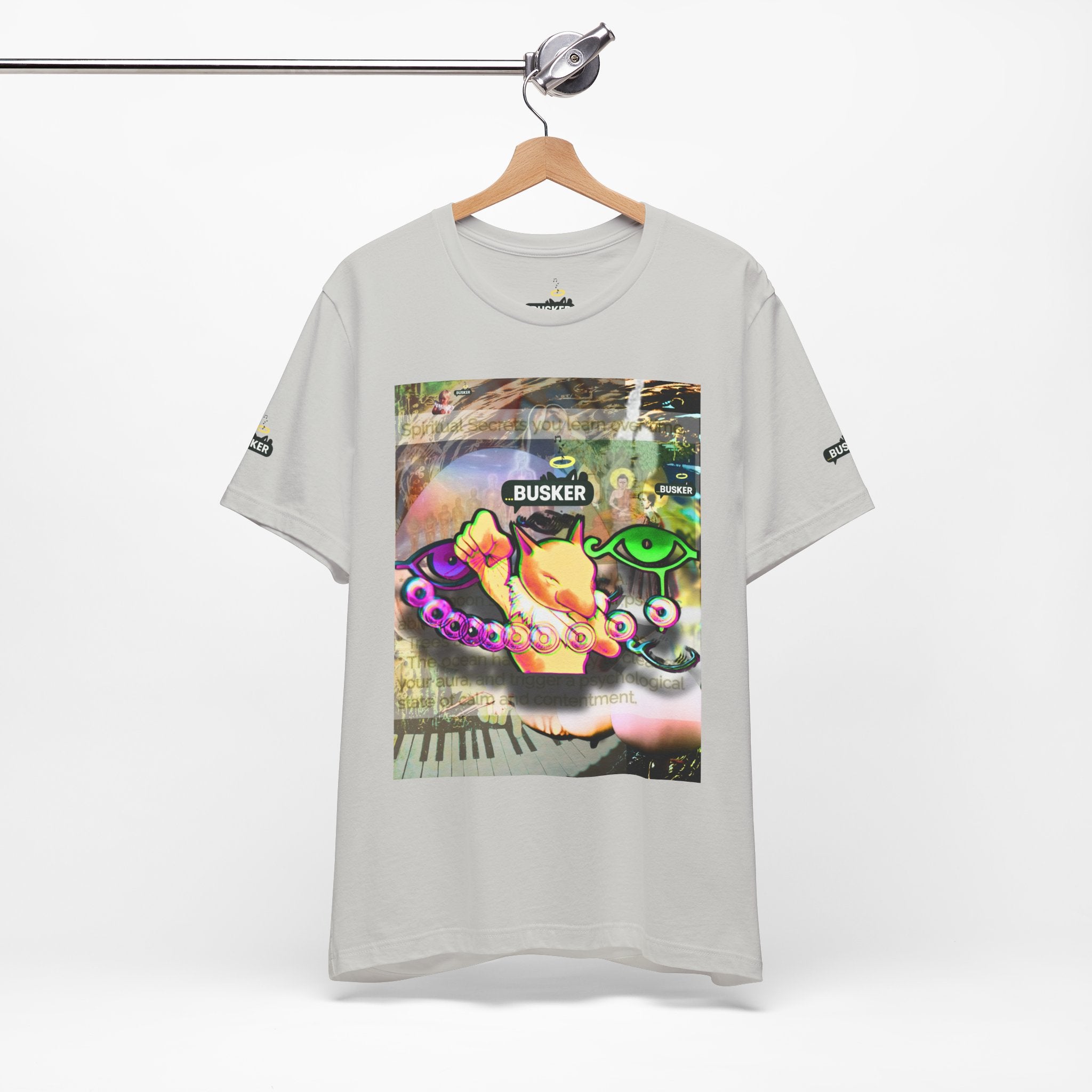 Vibrant Busker Art Tee for Creative Souls