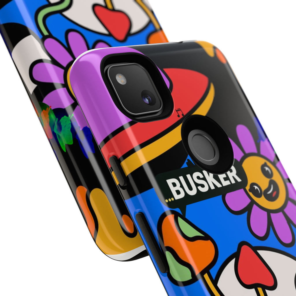 Colorful Phone Case, Cute Phone Accessories, Gift for Music Lovers, Fun Tech Gear, Unique Floral Design Case
