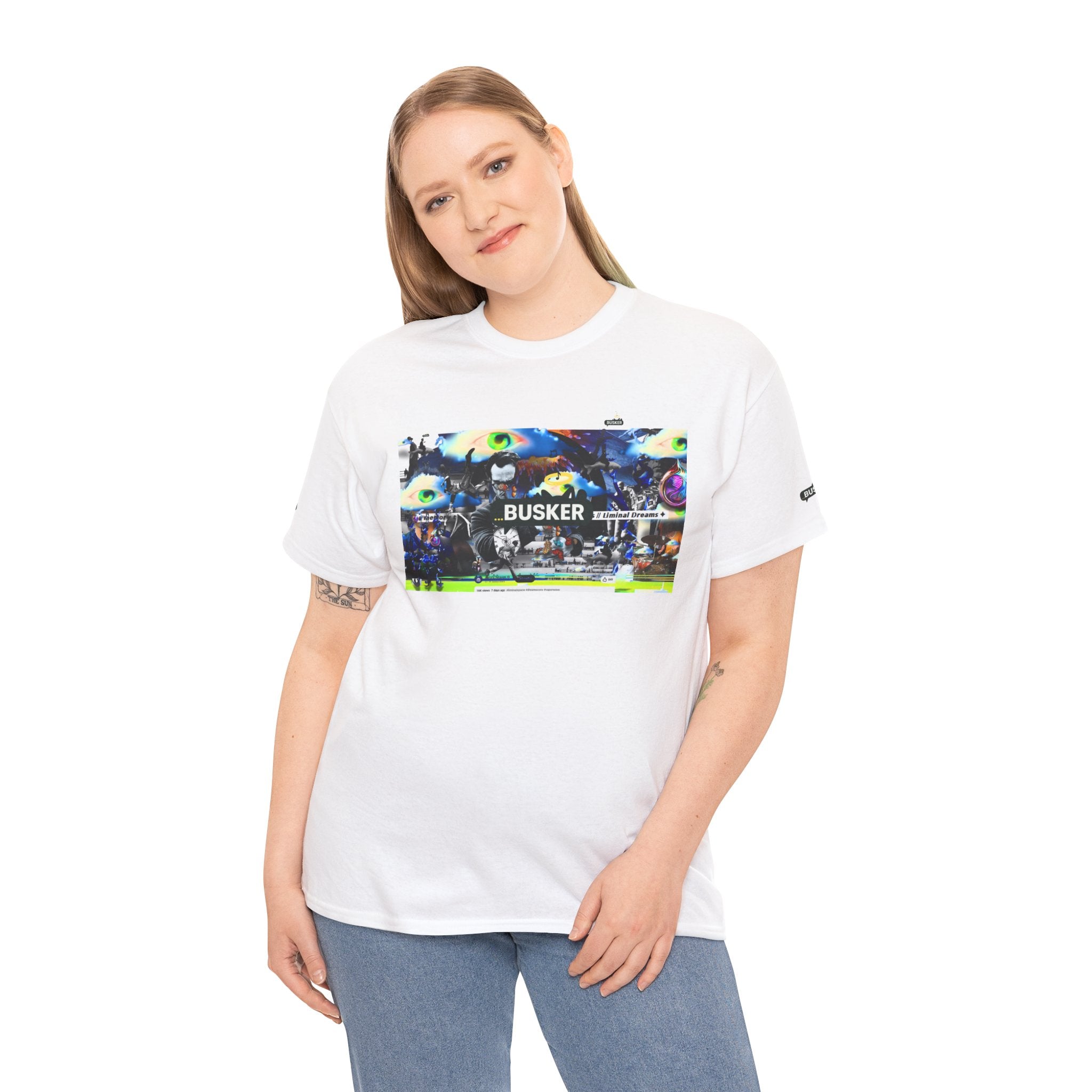 Busker Graphic Tee — Vintage Street Music Poster T‑Shirt