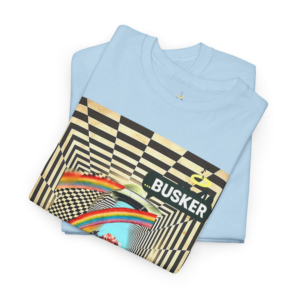 Retro Busker Graphic Tee - Unisex Heavy Cotton
