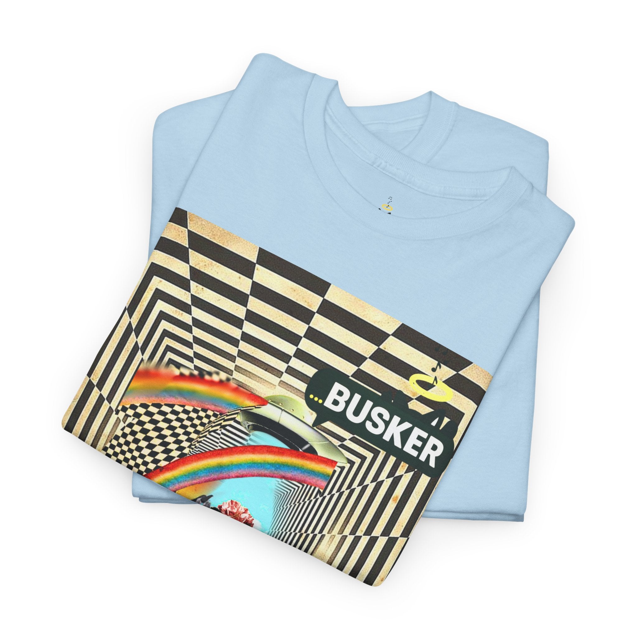 Retro Busker Graphic Tee - Unisex Heavy Cotton