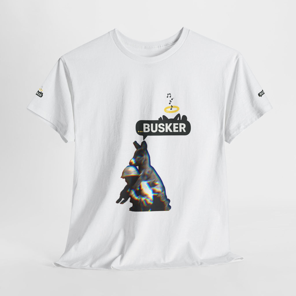 Busker Vibes Unisex Heavy Cotton Tee - Fun Graphic T-Shirt for Music Lovers and Street Artists