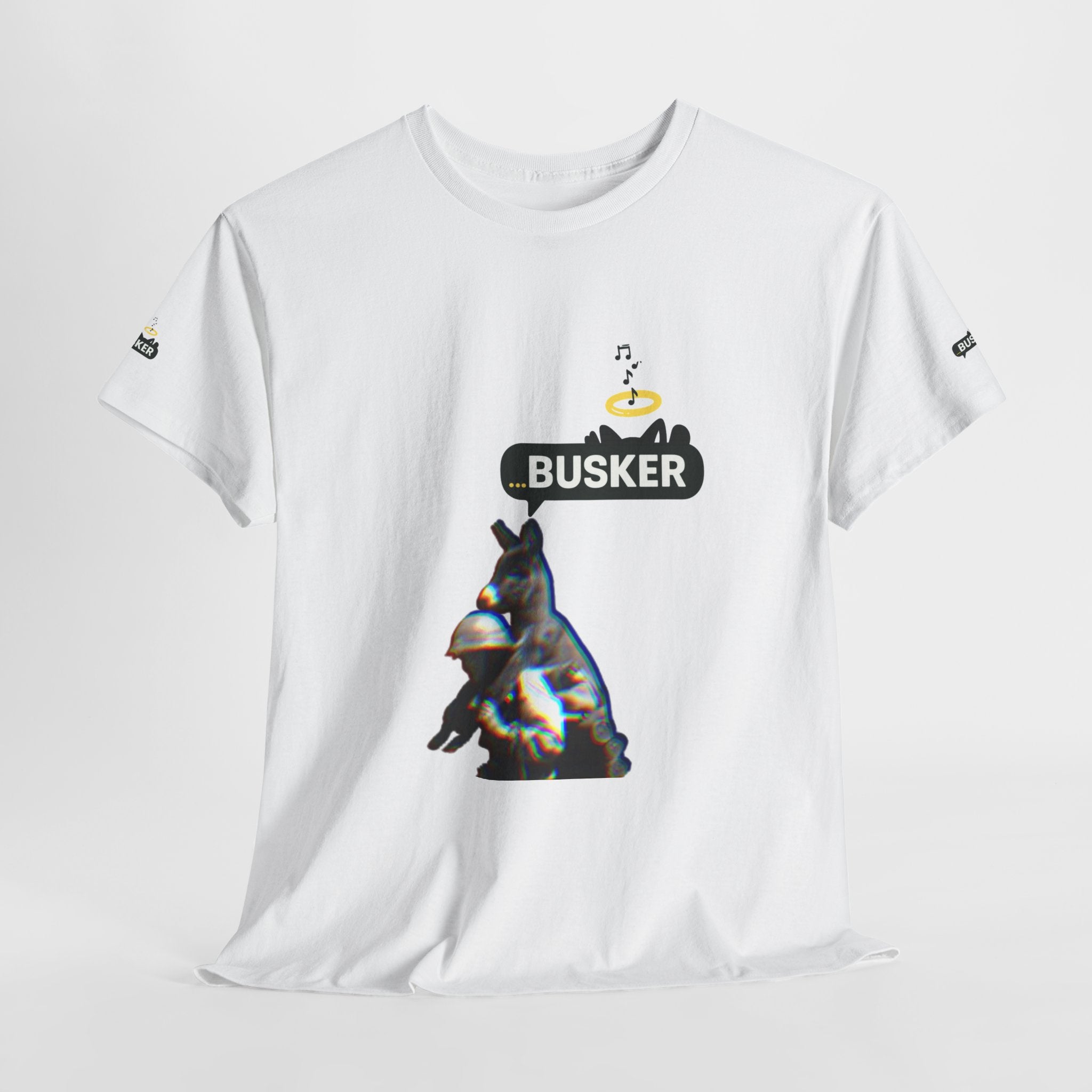 Busker Vibes Unisex Heavy Cotton Tee - Fun Graphic T-Shirt for Music Lovers and Street Artists