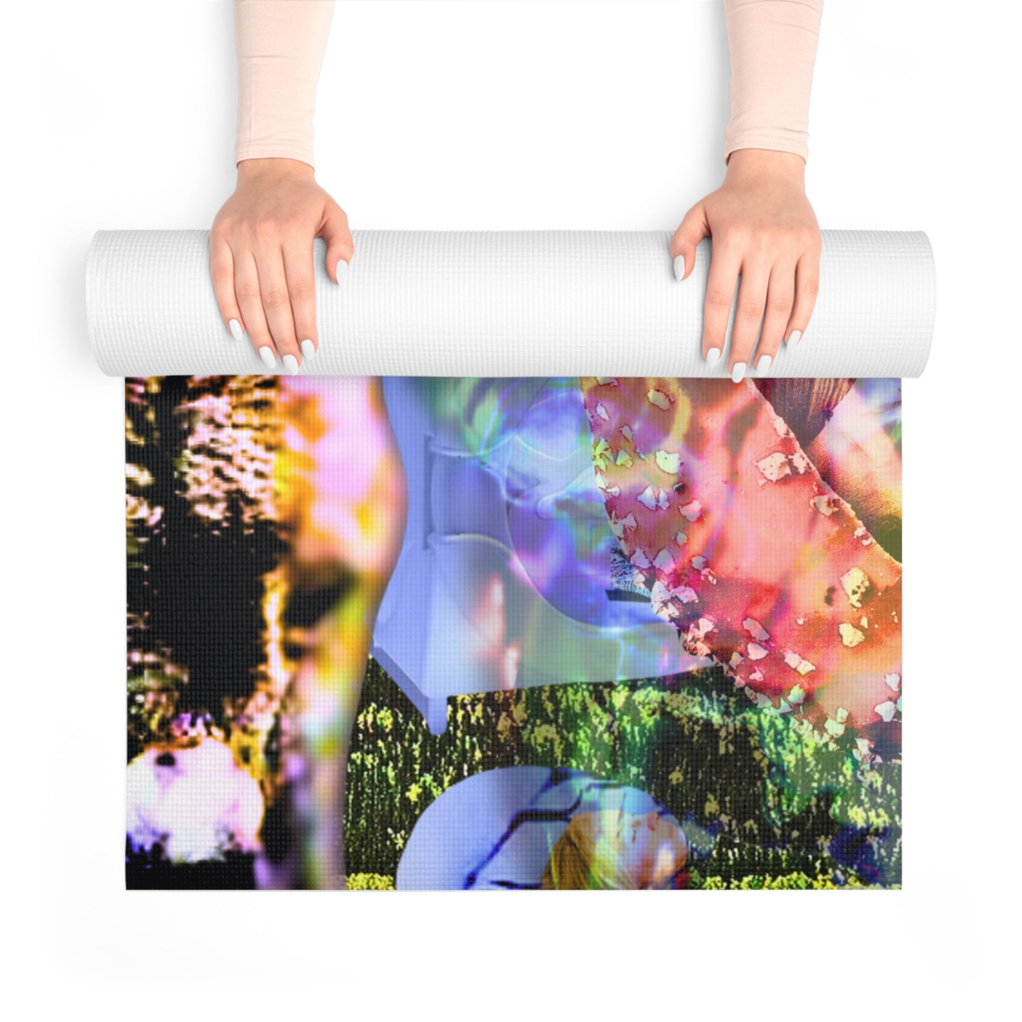 Abstract Art Foam Yoga Mat - Colorful & Stylish Exercise Mat for Yoga Lovers