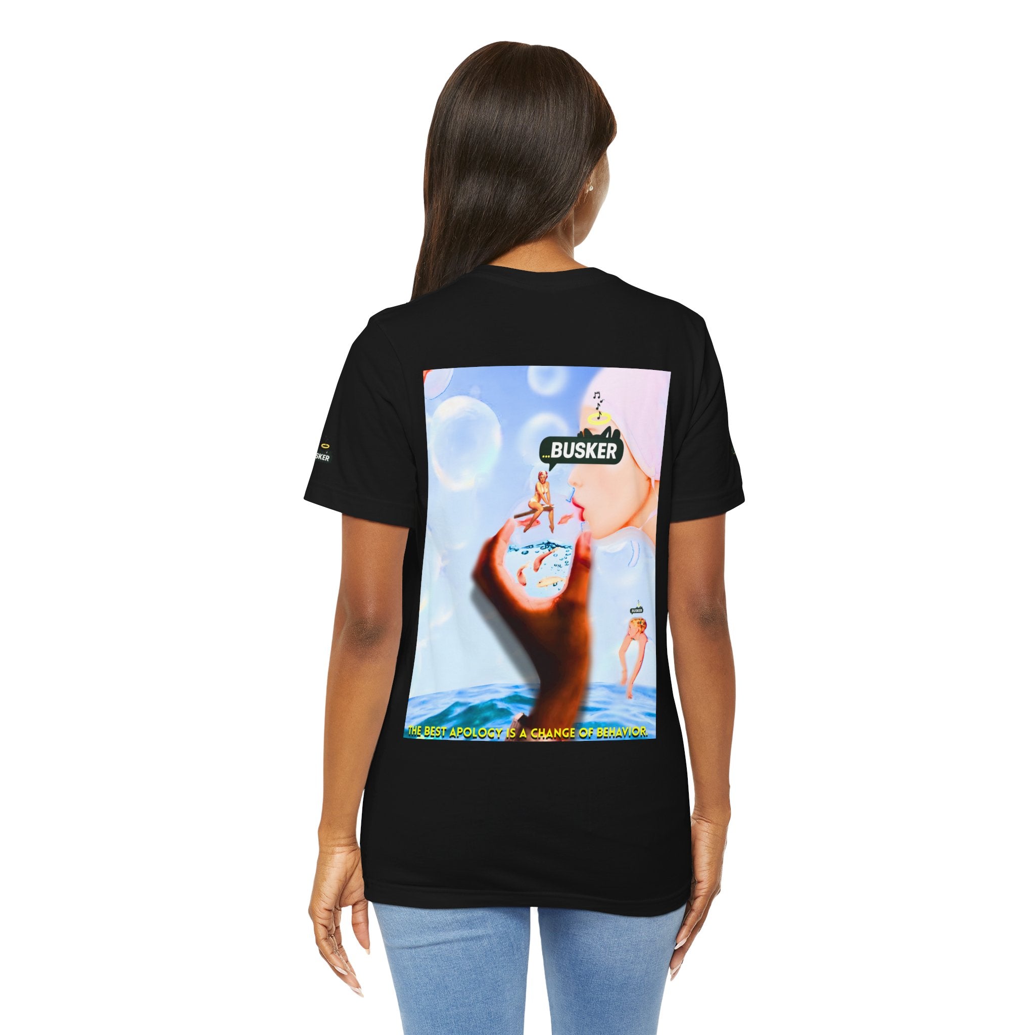 Busker Vibe Unisex Jersey Tee – Colorful Artistic Design for Summer Fun