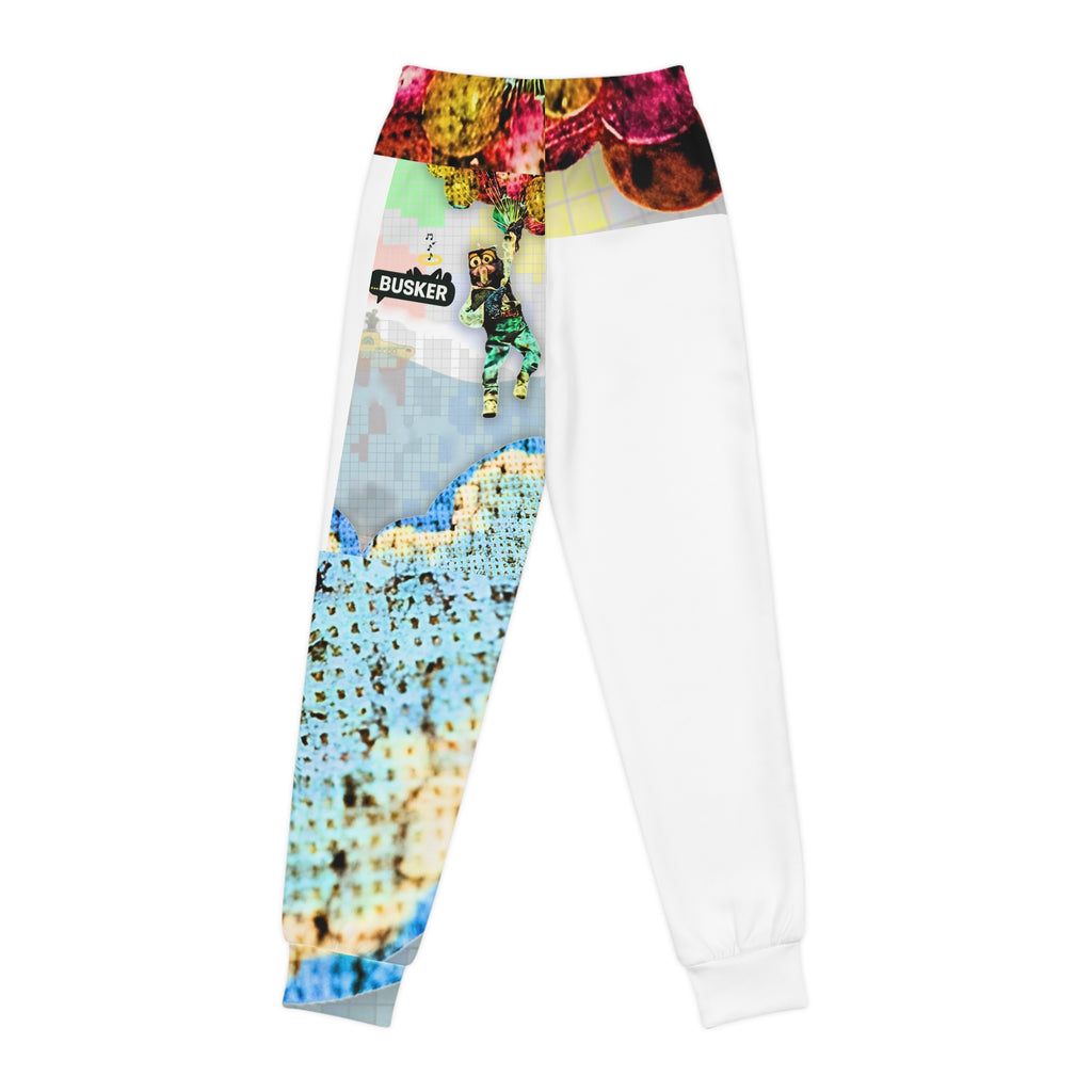 Colorful Youth Joggers with Busker Design