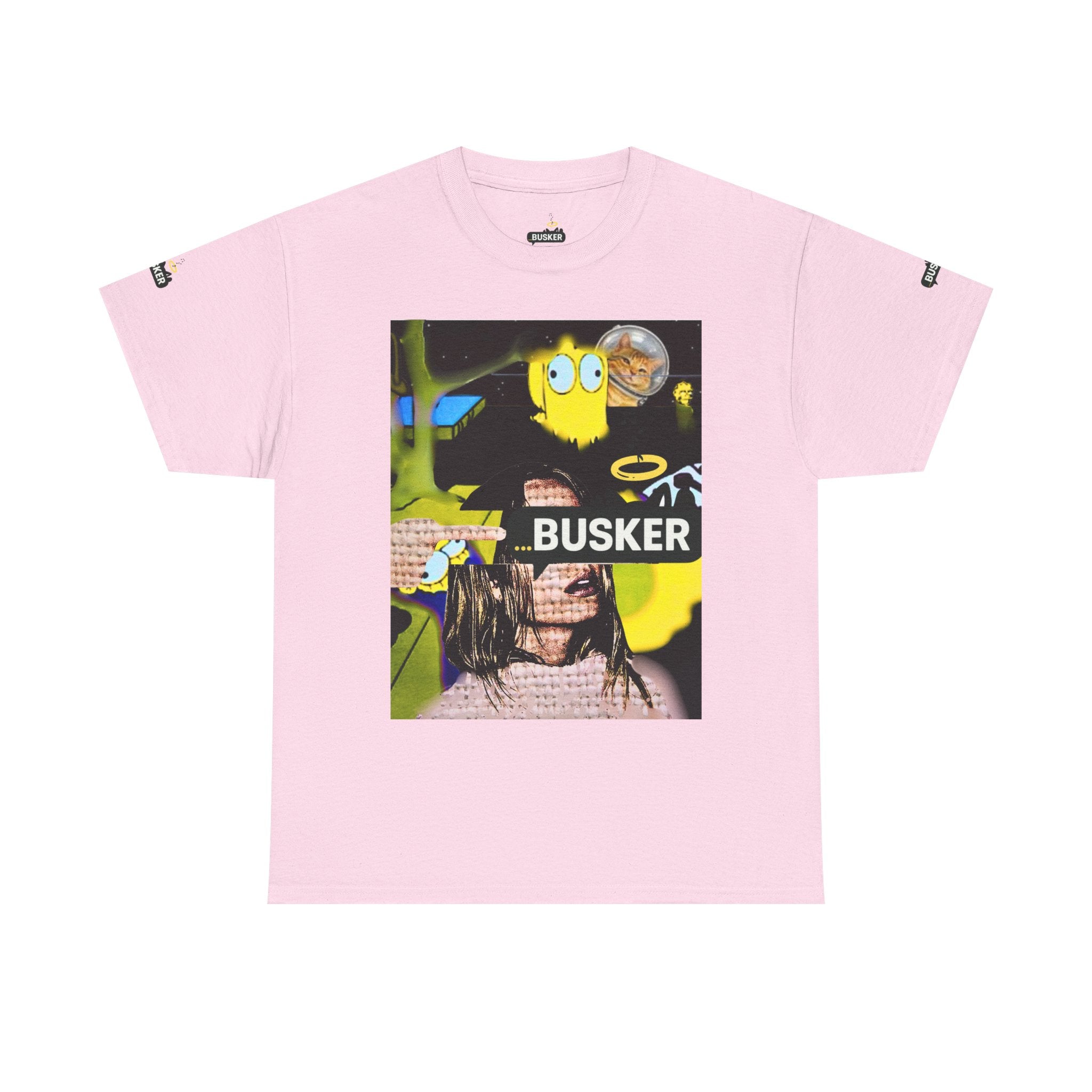 Artistic Unisex Heavy Cotton Tee - 'BUSKER' Graphic Design
