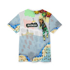 Colorful Unisex Cut & Sew Tee - 'BUSKER' Graphic Design for Creative Souls