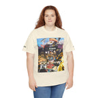 Busker Collage Graphic Tee — Vintage Music Poster Streetwear