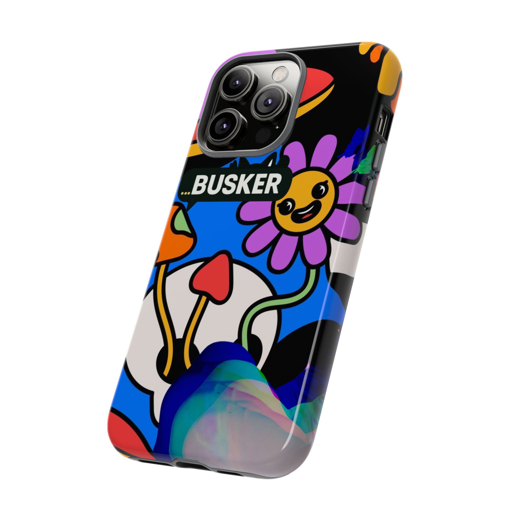 Colorful Phone Case, Cute Phone Accessories, Gift for Music Lovers, Fun Tech Gear, Unique Floral Design Case