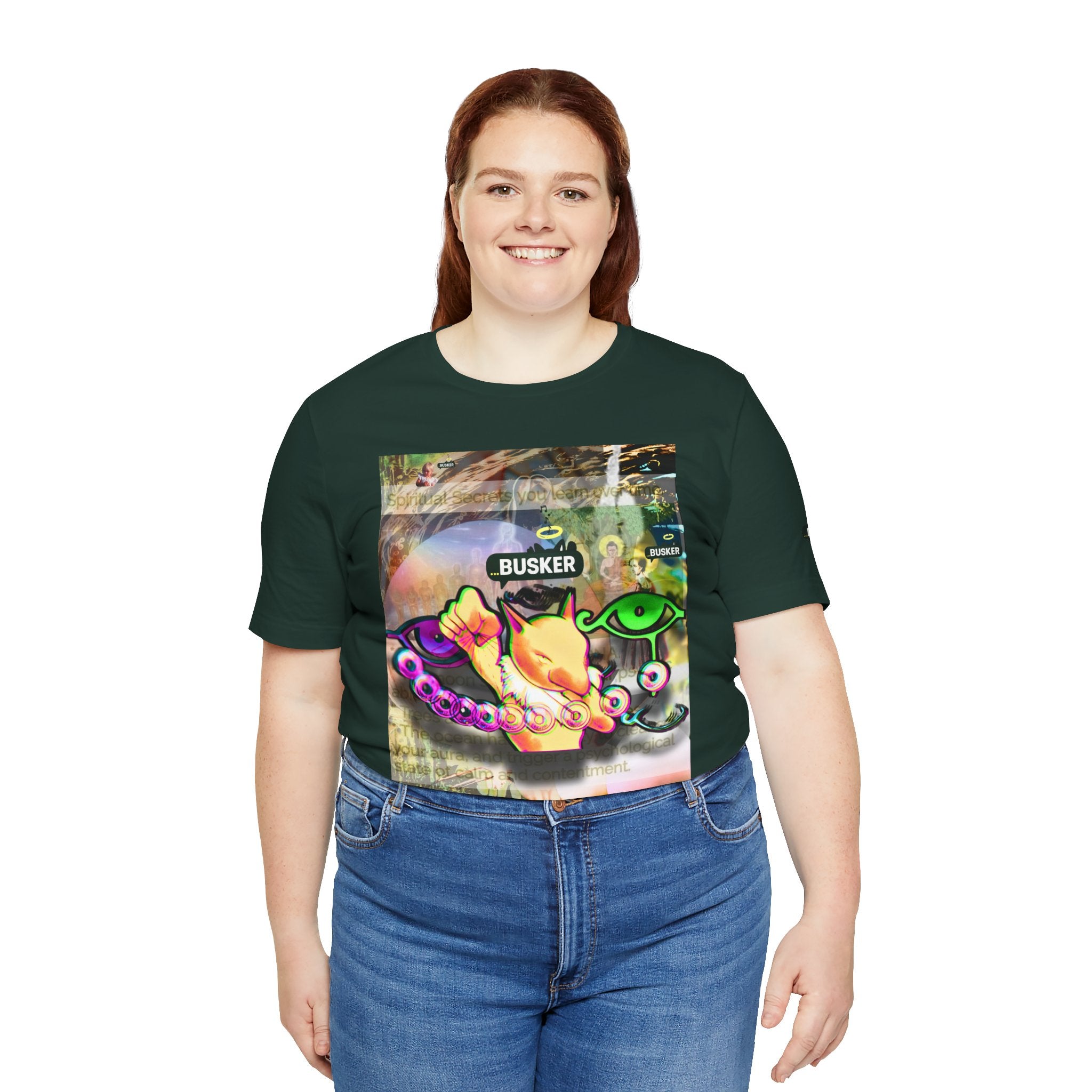 Vibrant Busker Art Tee for Creative Souls