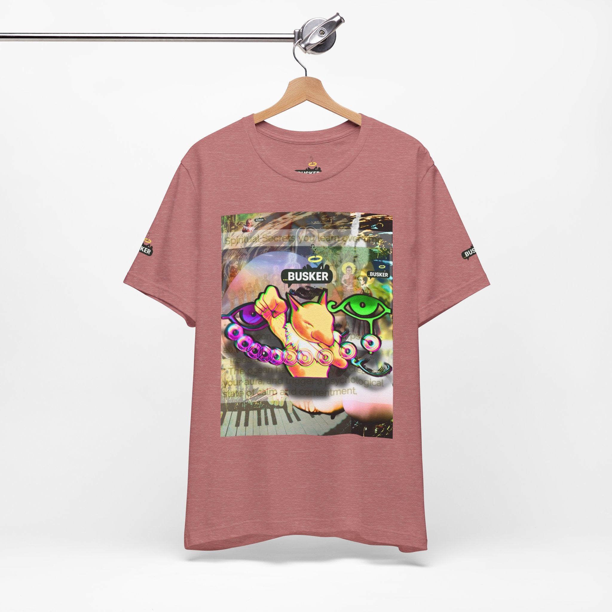 Vibrant Busker Art Tee for Creative Souls