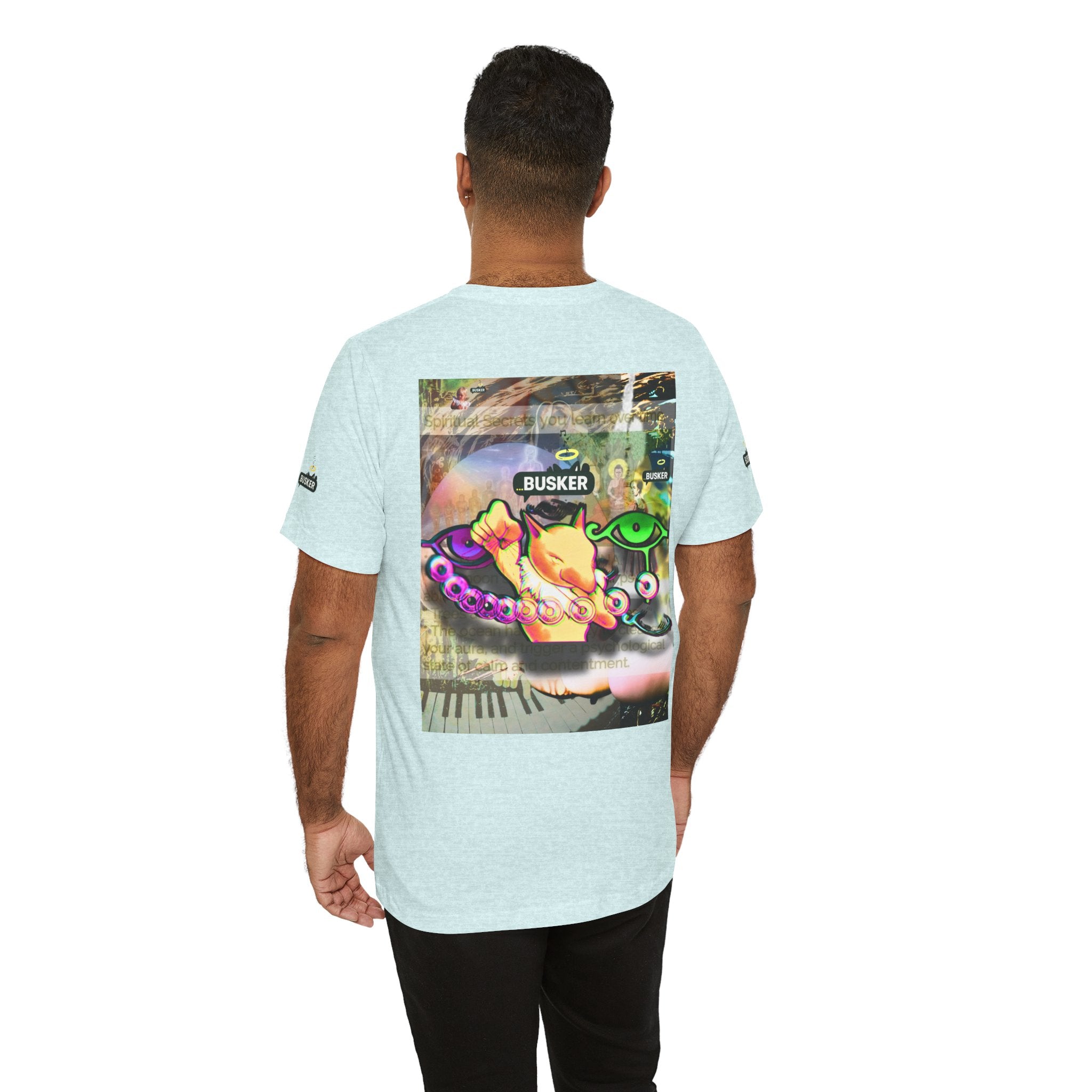 Vibrant Busker Art Tee for Creative Souls