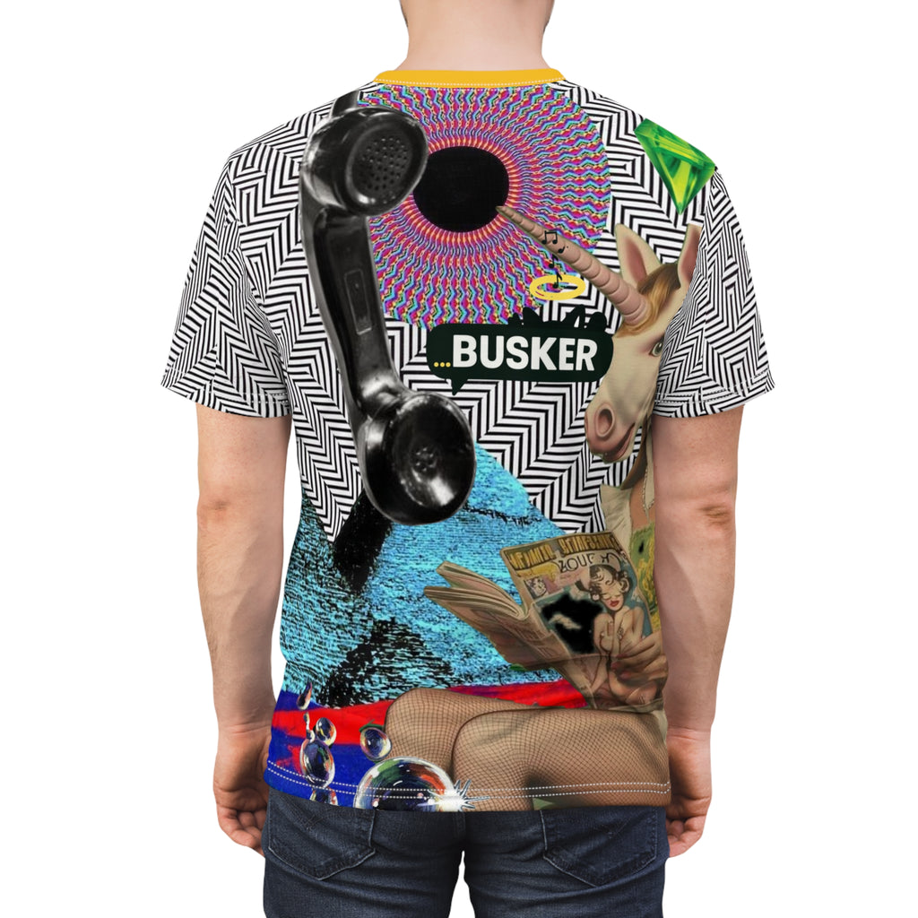 Vibrant Graphic Tee, Unisex Artistic Shirt, AOP T-Shirt for Bold Fashion, Unique Gift for Creatives, Streetwear Style, Fun Statement Tee