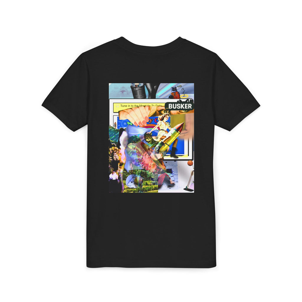 Colorful Youth Short Sleeve Tee - "Busker" Graphic Art Top