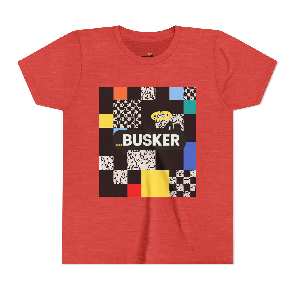 Colorful Youth Short Sleeve Tee - Perfect for Young Creators, Festivals, Birthdays, Casual Wear, Busker Themed Shirt