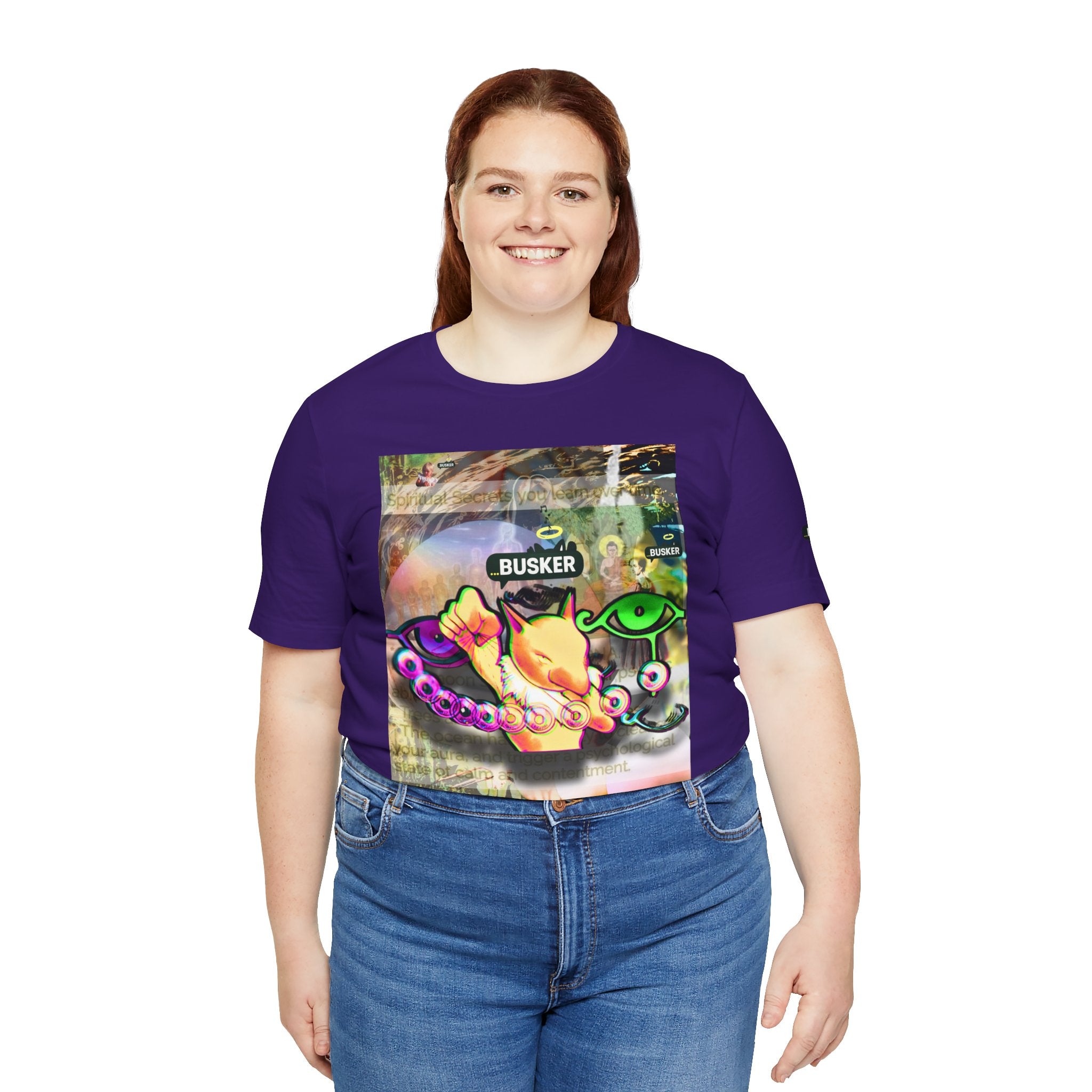 Vibrant Busker Art Tee for Creative Souls