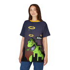 Rooftop Dino Busker Tee | Fun Graphic Shirt for Music Lovers, Festivals, Retro Style, Unisex T-Shirt, Unique Gift Idea
