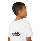 Busker Youth Short Sleeve Tee, Fun Summer Tee, Music Lover Gift, Kids Graphic T-Shirt, Festival Outfit, Creative Gift Idea