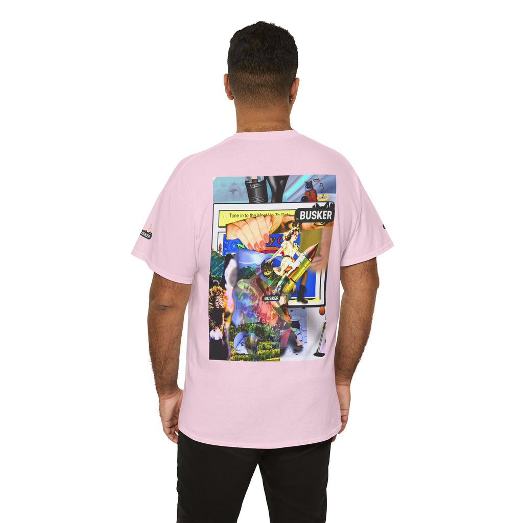 Cool Graphic Unisex Heavy Cotton Tee - 'Busker' Design