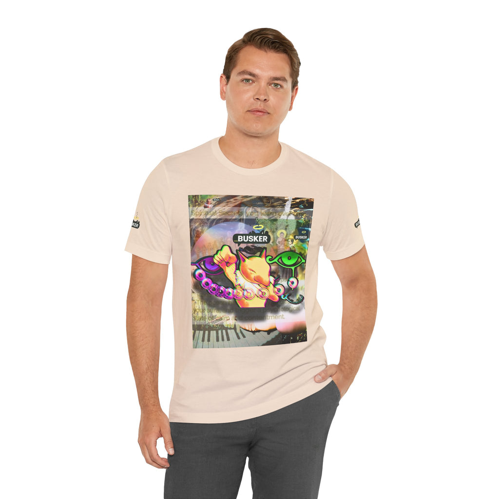 Vibrant Busker Art Tee for Creative Souls