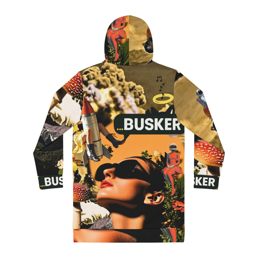 Bohemian Women's Hoodie Dress - Colorful AOP with Retro Vibes