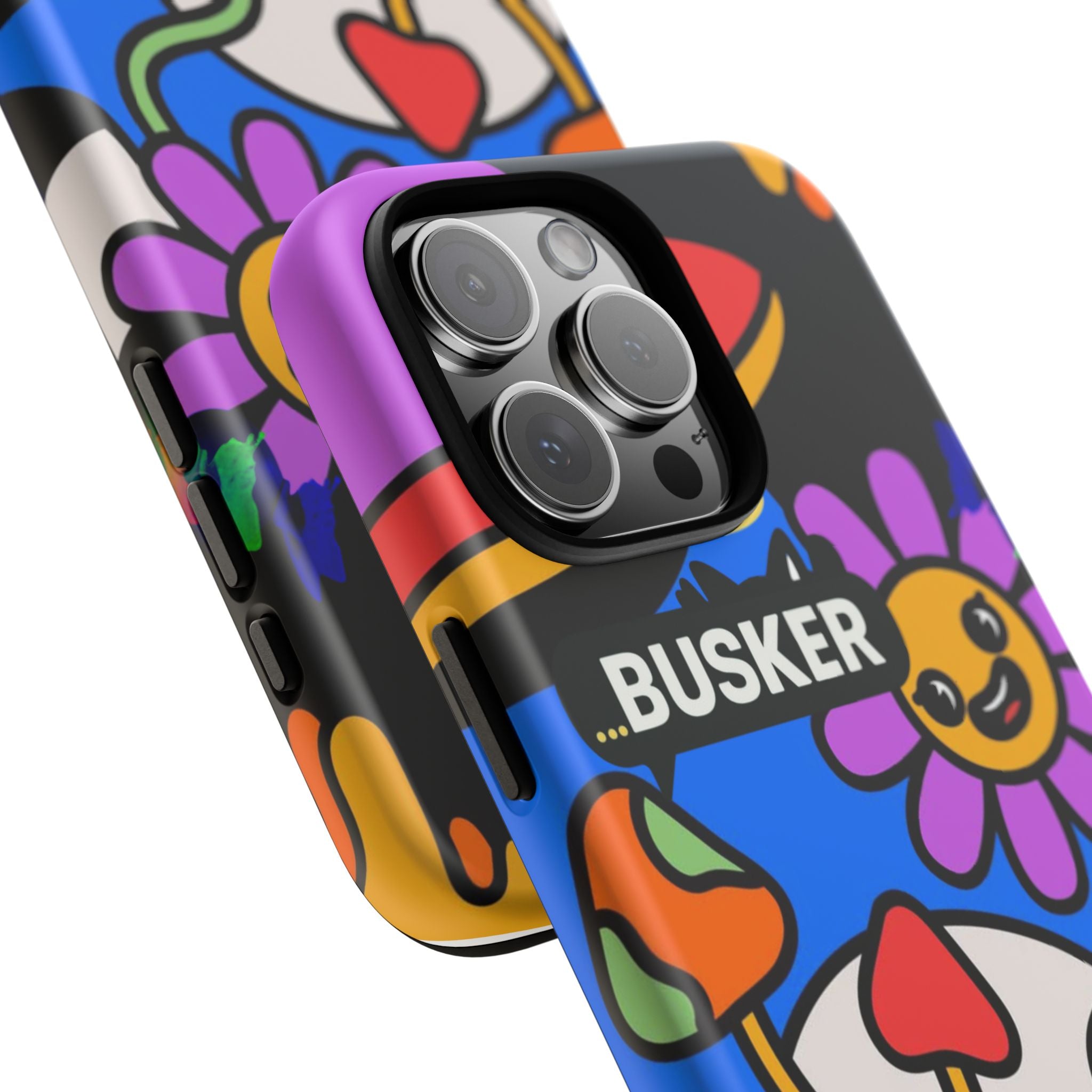 Colorful Phone Case, Cute Phone Accessories, Gift for Music Lovers, Fun Tech Gear, Unique Floral Design Case