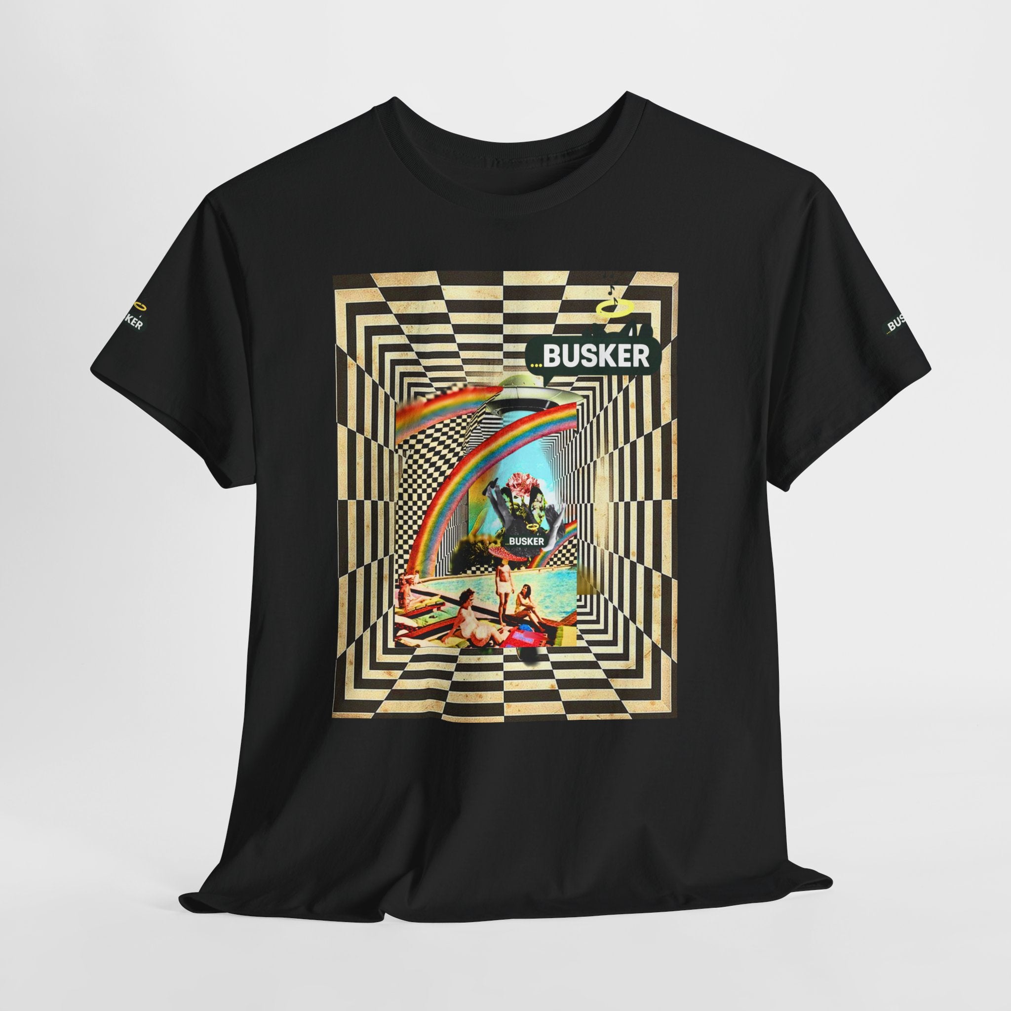 Retro Busker Graphic Tee - Unisex Heavy Cotton