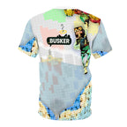 Colorful Unisex Cut & Sew Tee - 'BUSKER' Graphic Design for Creative Souls