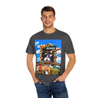 "Welcome to Golden" Exclusive Busker Unisex Garment-Dyed T-shirt, Music Lover Gift, Vintage Style Tee, Festival Wear, Casual Outfit