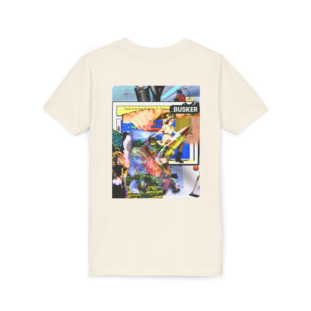 Colorful Youth Short Sleeve Tee - "Busker" Graphic Art Top