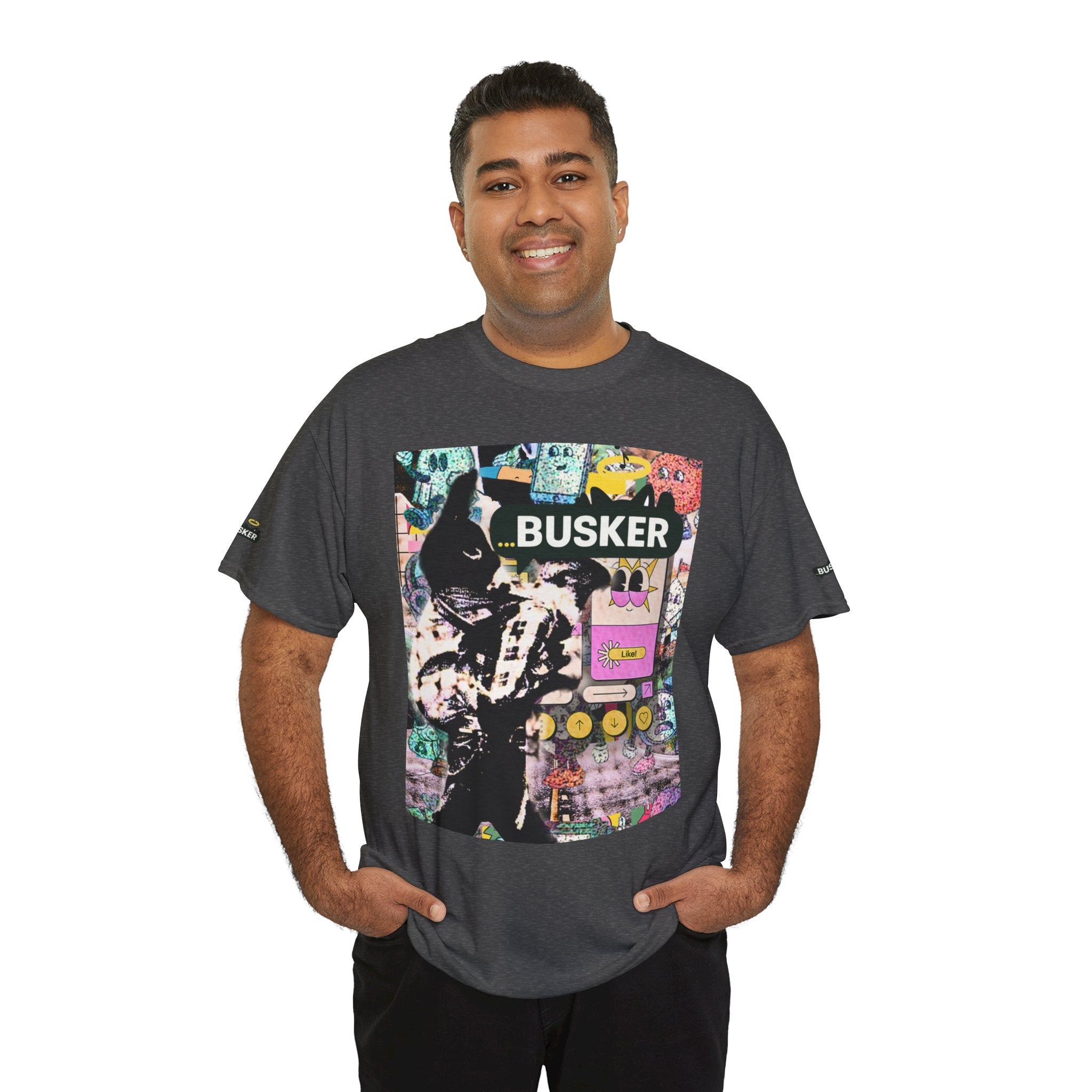 Grunge Art Busker Unisex Heavy Cotton Tee