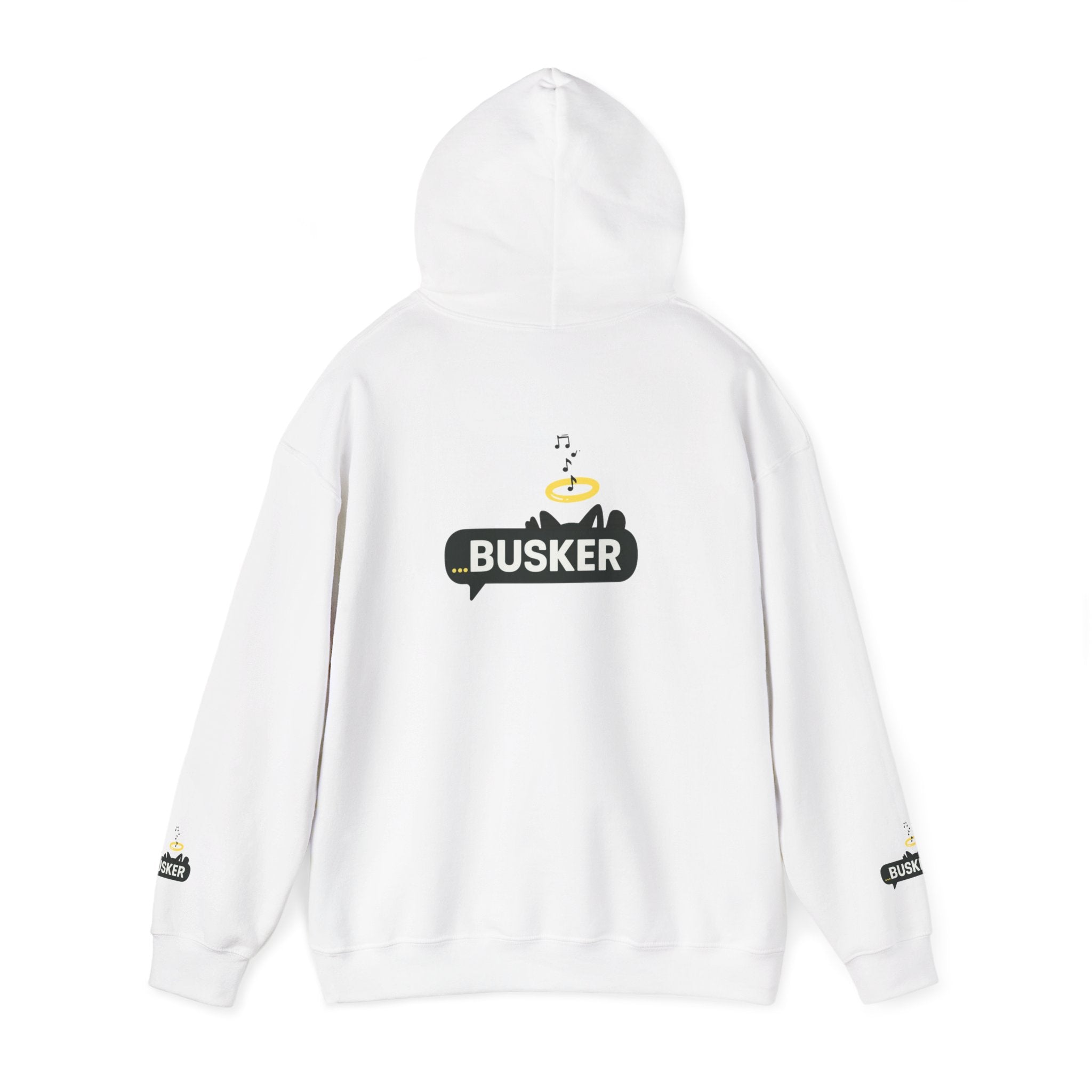 Busker Hoodie - Cozy Unisex Heavy Blend Sweatshirt for Performance Lovers, Unique Gift for Musicians, Perfect for Festivals, Casual Wear