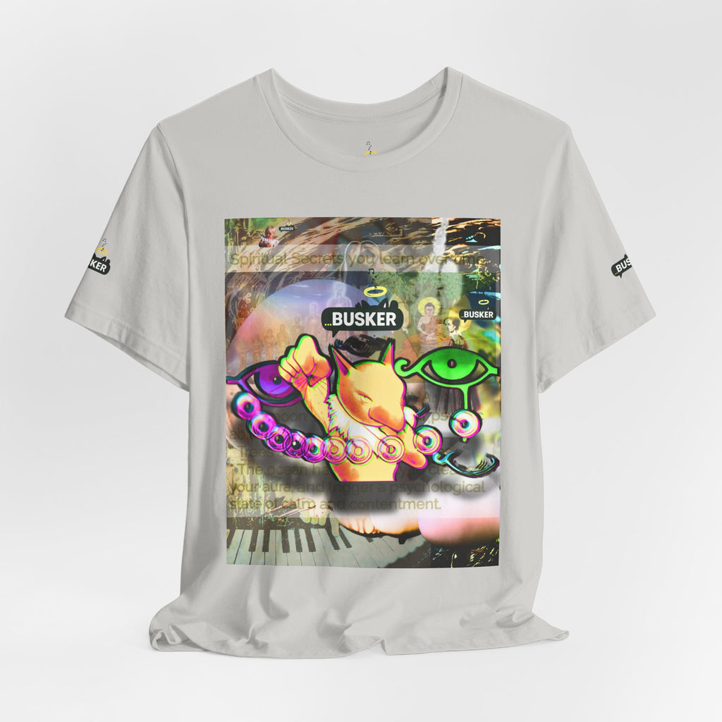 Vibrant Busker Art Tee for Creative Souls