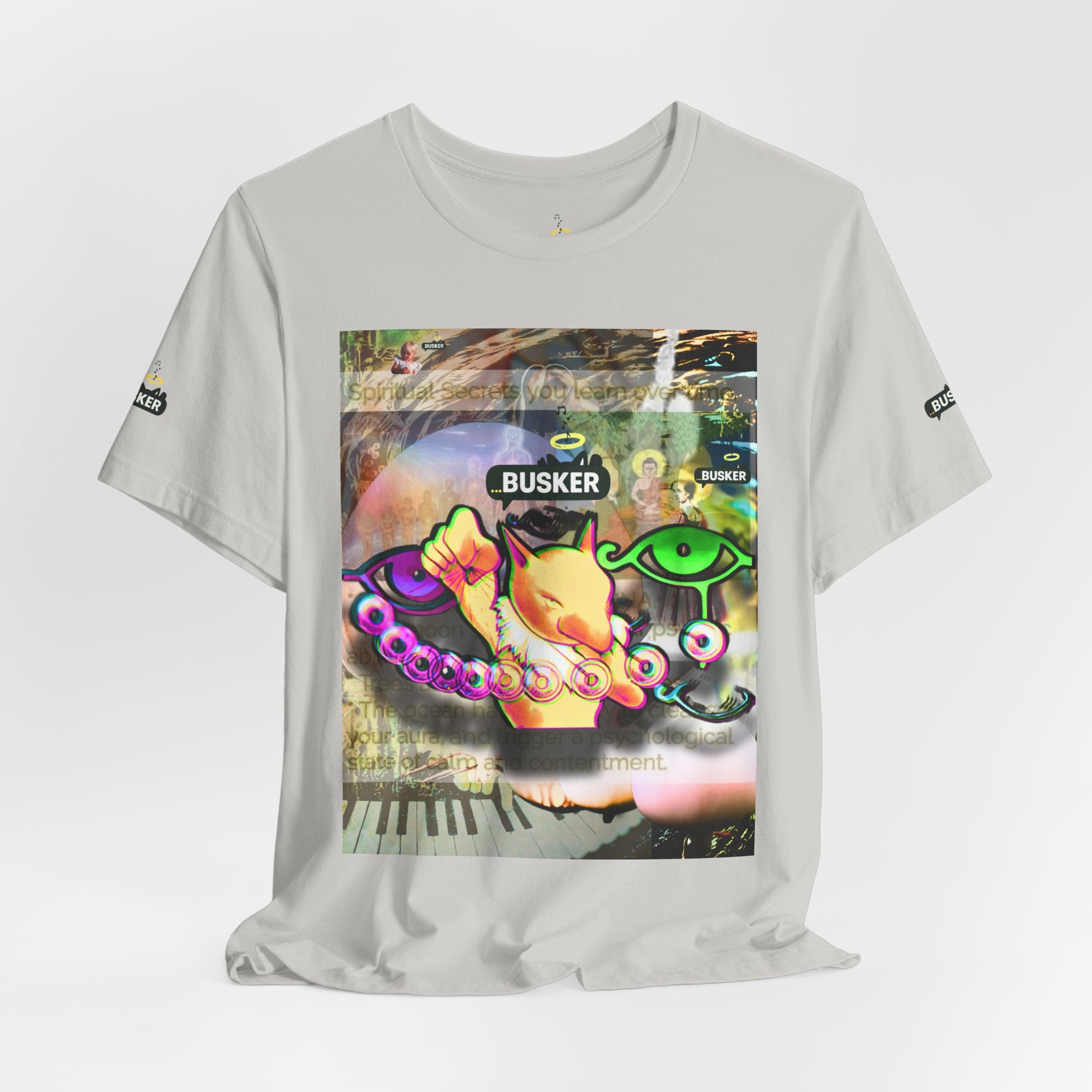 Vibrant Busker Art Tee for Creative Souls