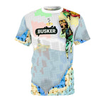 Colorful Unisex Cut & Sew Tee - 'BUSKER' Graphic Design for Creative Souls