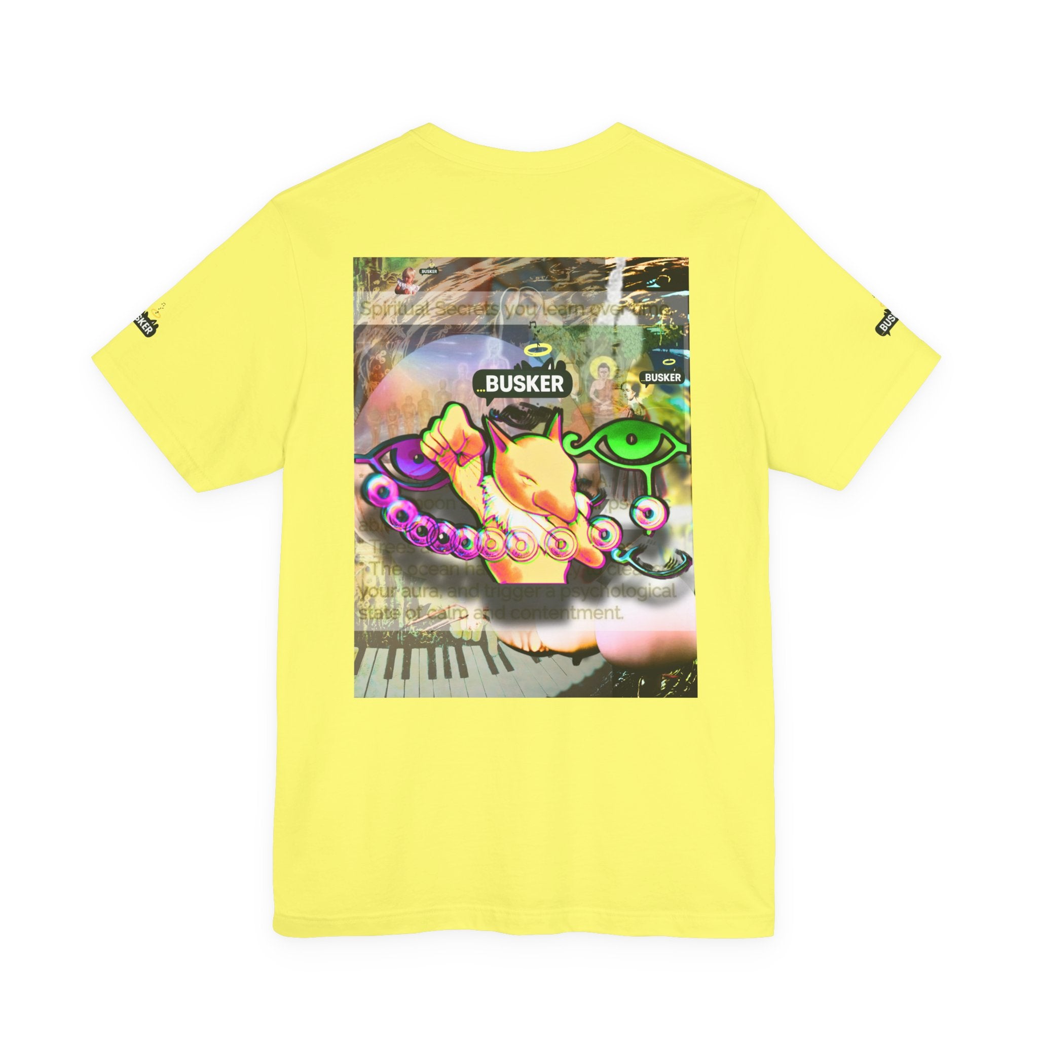 Vibrant Busker Art Tee for Creative Souls