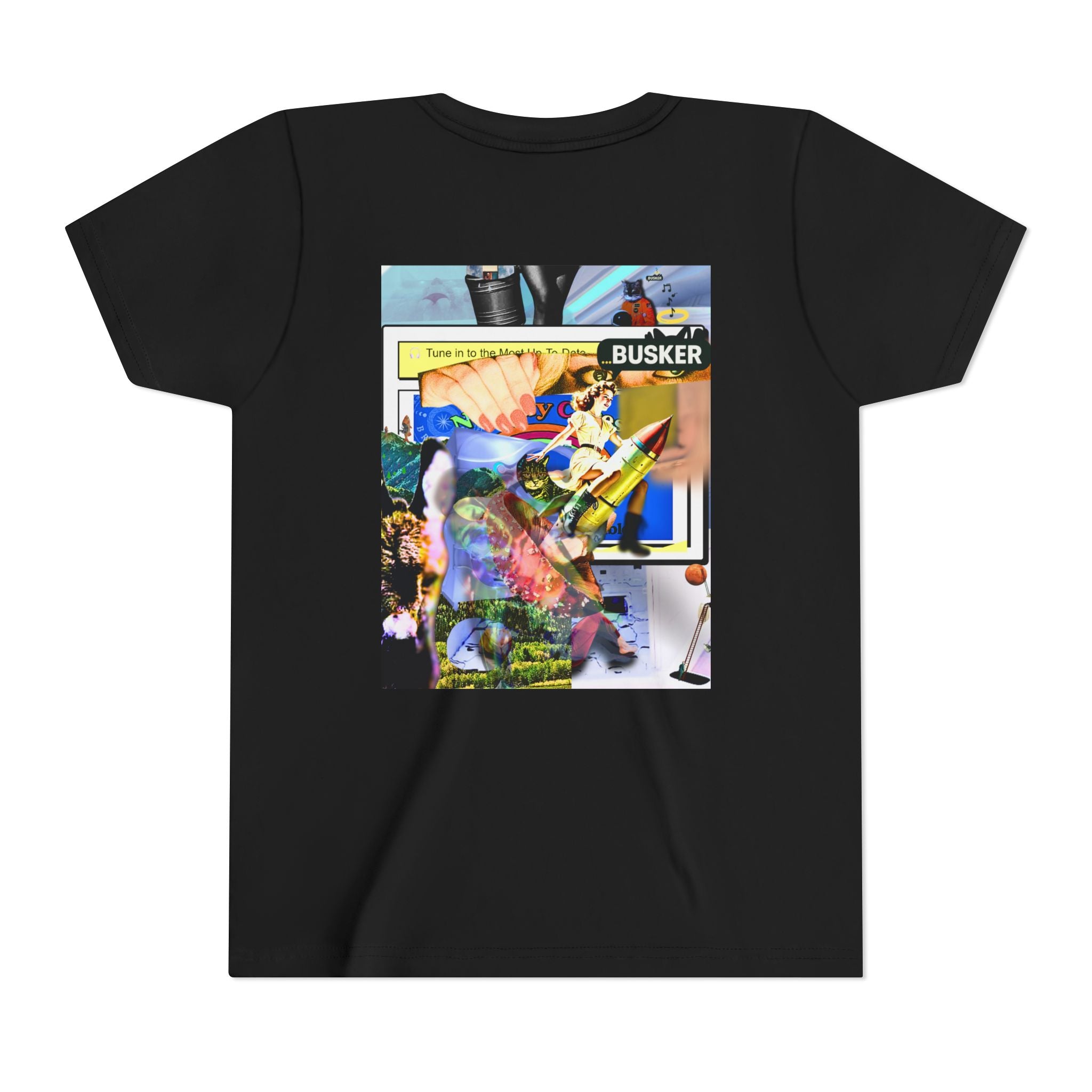 Colorful Youth Short Sleeve Tee - "Busker" Graphic Art Top