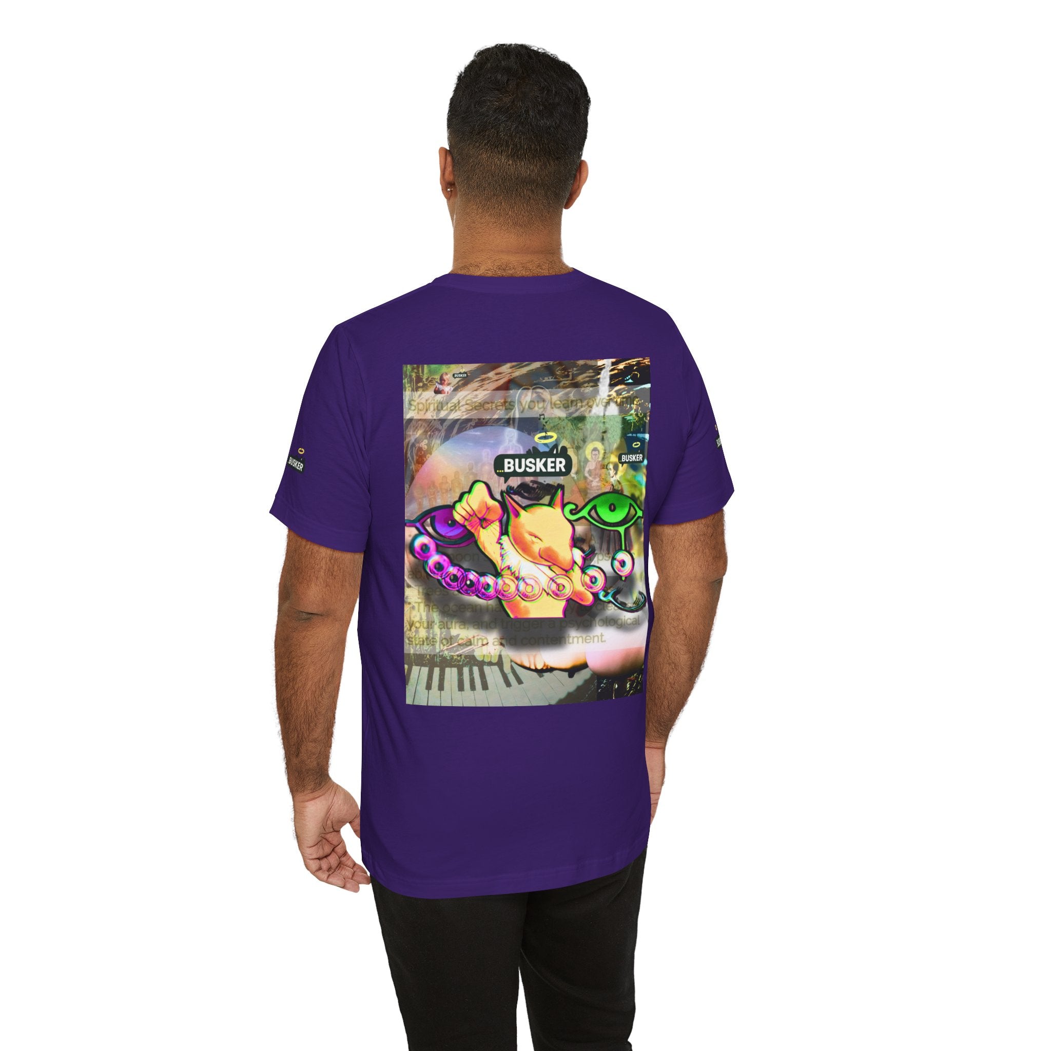 Vibrant Busker Art Tee for Creative Souls