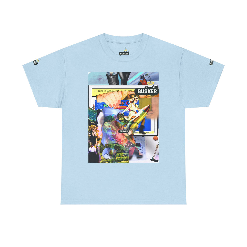 Cool Graphic Unisex Heavy Cotton Tee - 'Busker' Design