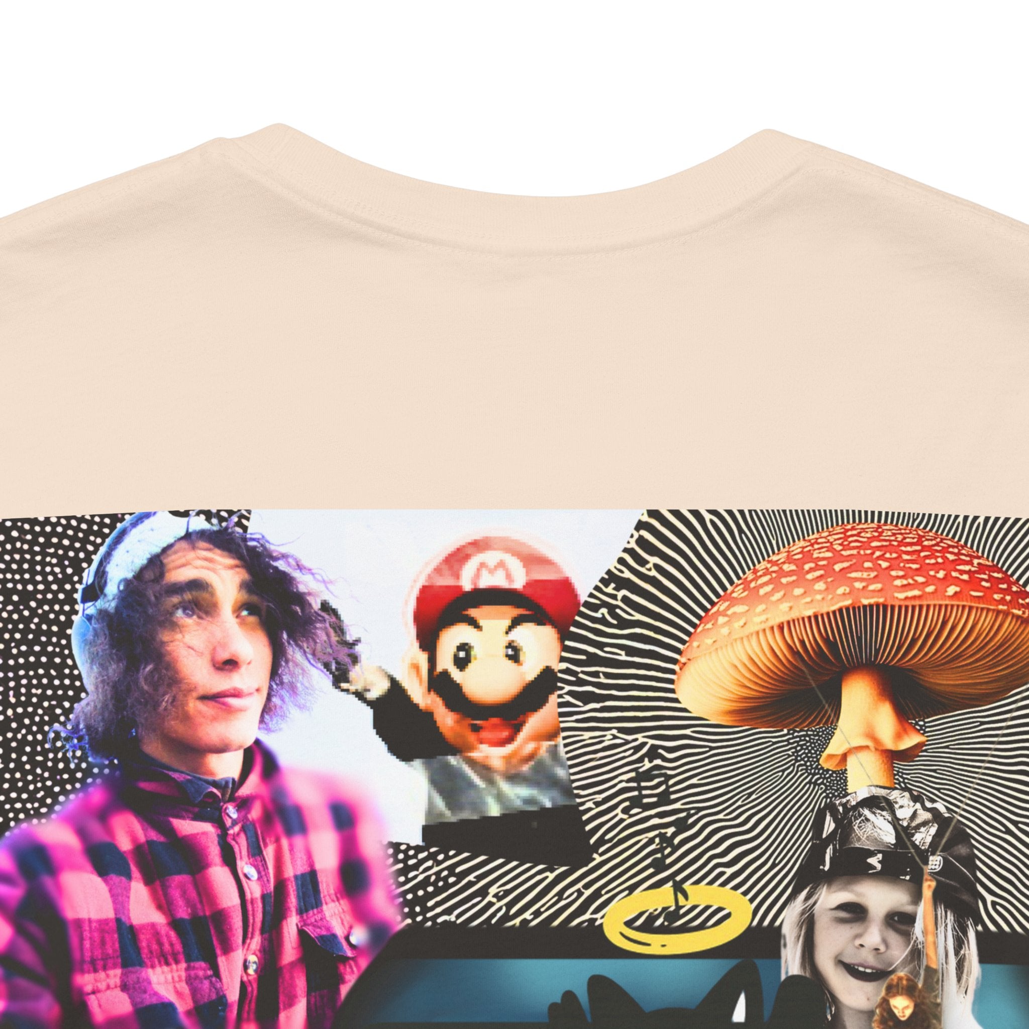 Busker Vibe Unisex Tee - Music & Art Collage Design