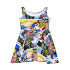 Eclectic Women's Skater Dress - Trendy AOP Design for Artsy Souls