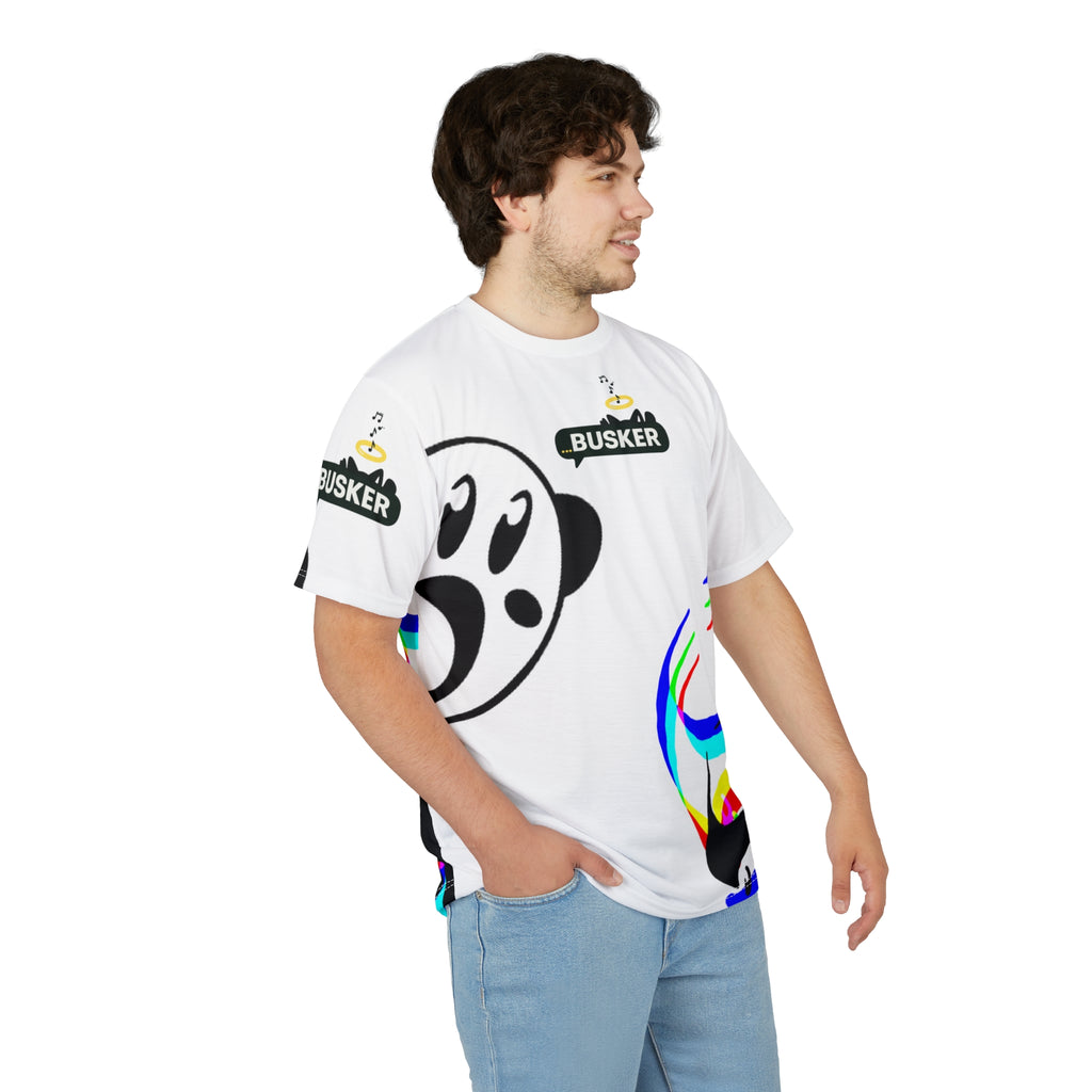 Rainbow Panda Unisex Tee, Fun Graphic T-Shirt for Animal Lovers, Stylish Casual Wear, Perfect Gift for Friends, Summer Fashion